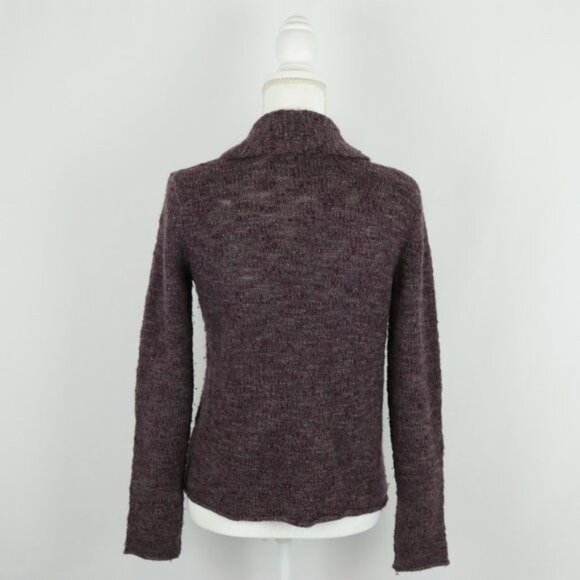 J. Jill Women's XS Purple Shawl Collar Wool & Alpaca Single Button Cardigan - Picture 3 of 8